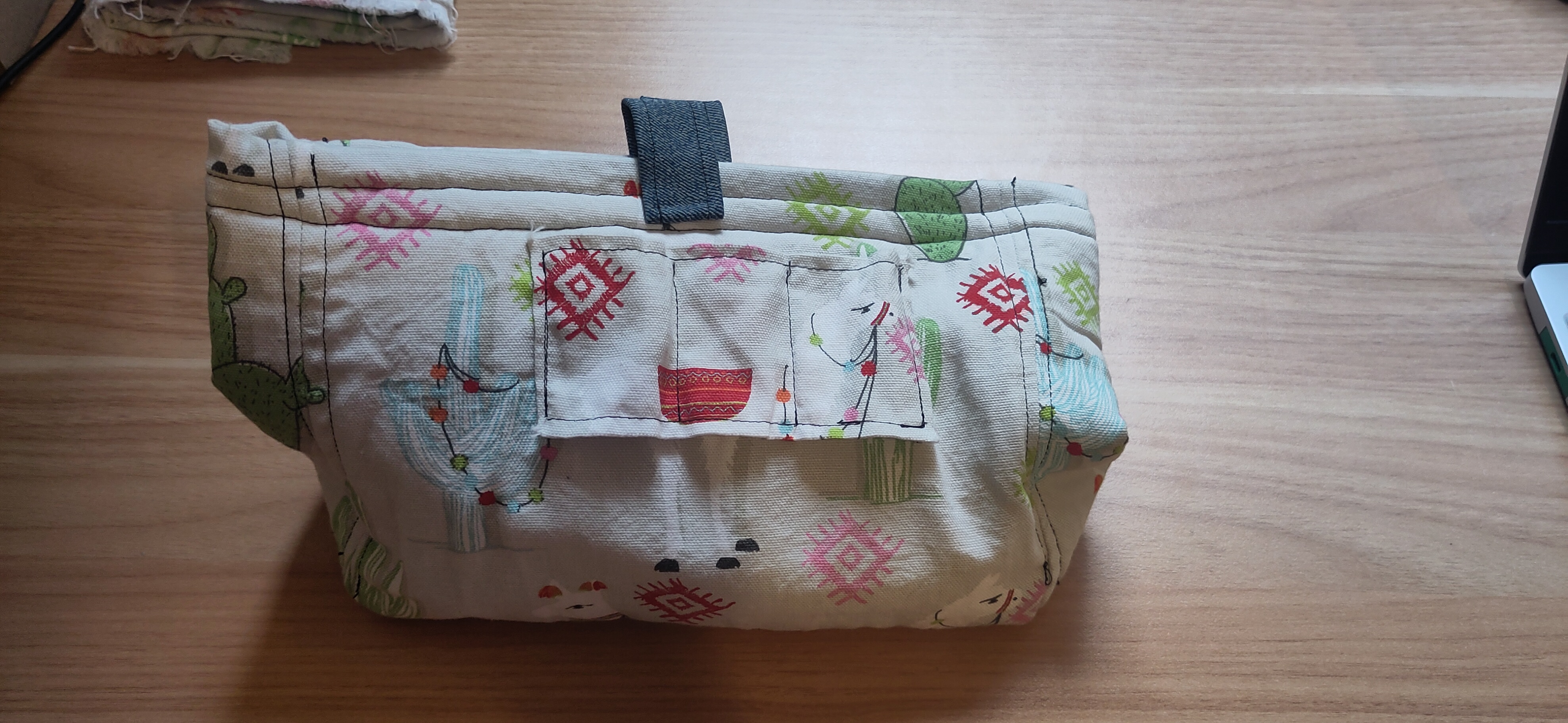 Image of finished chalk bucket from the back
