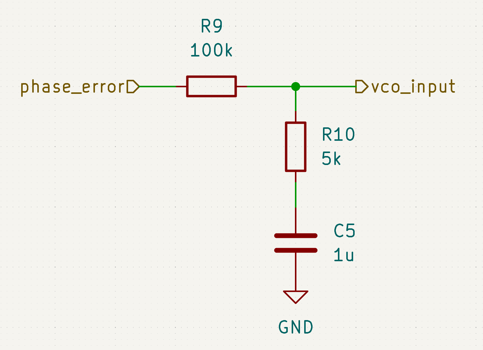 Low pass filter schematic