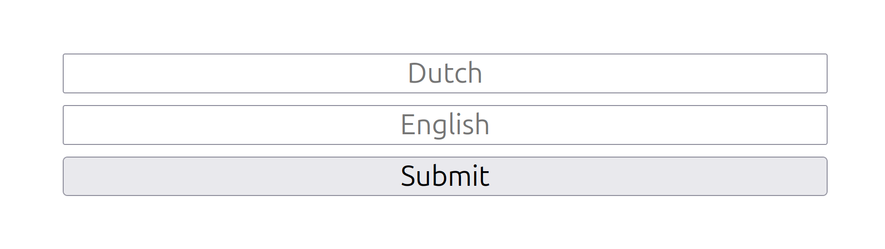 New vocab input page